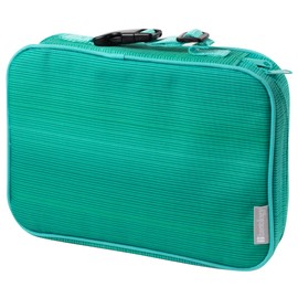 Bentology Lunch Box for Girls -Kids Insulated, Durable Lunchbox Tote Bag Fits Bento Box Containers, Jars & Bottles, Reusable Back to School Lunch Sleeve Keeps Food Hotter or Colder Longer- Blue, Green