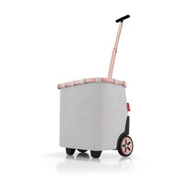 reisenthel carrycruiser - Portable Shopping Trolley with Sturdy Aluminium Frame, Shoulder Strap and Removable Mesh Inner Pocket - Made of Water Resistant Material, Sky Rose, Bohemian