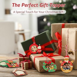 Christmas Wooden Photo Frame Ornaments - Easy to Load, Strong & Cute DIY Picture Frames for Christmas Tree, Perfect Keepsake Gifts for Family, Parents, Grandparents