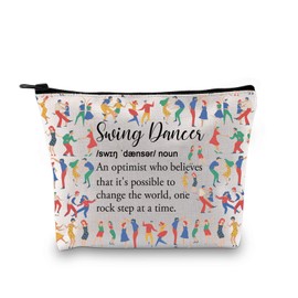 PYOUL Funny Swing Dancer Gift Swing Dancer Definition Makeup Bag Swing Dance Lover Cosmetic Bag Dance Coach Gift (Swing Dancer Def Bag)