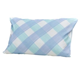 Nishikawa Pillowcase 65x45cm Washable with Anti-slip Feature on One Side Zipper Type Covering Studio Blue PJ05900025 CT5051HM Checked Pattern