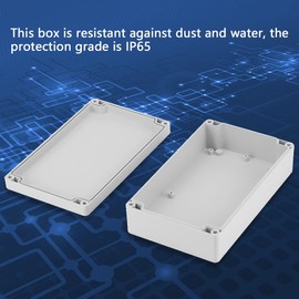 Waterproof IP65 Plastic Junction Box, Outdoor Electrical Project Enclosure Junction Box, White (20 x 12 x 5.5cm)