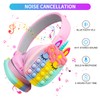 WESADN Bluetooth Headphones Wireless for Girls Women Men Fidget Bubbles