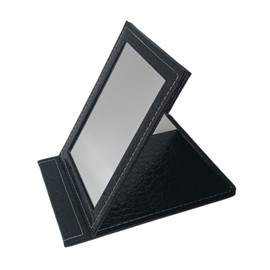 Jtbling Protable Folding Vanity Mirror with Adjustable Stand, Travel Mirror Makeup Mirror (Black)