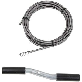 Master Plumber 10150 EF 15-ft Galvanized Steel Drain Auger, 1/4-in Thick Steel Spring Wire, Clears and Unclogs Small to Medium Household Drains Such as Sinks, Tubs & Showers