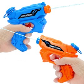 Water Guns for Kids, 2 Pack Squirt Guns Water Blaster 200CC Capacity Water Pistol Toys for 3-6 4-8 5-14+ Year Boys Girls Toddlers B