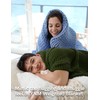 YnM Chunky Cotton Knit Throw Blanket, Cable Knit Throws for