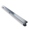 Neodrain 48-Inch Linear Shower Drain with Removable Quadrato Pattern Grate,Brushed