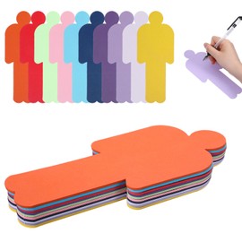 Set of 150 Presentation Cards, 20 x 8 cm, Human Index Cards, Colourful, 10 Colours, Flash Cards for Presentation Case, Office, School, Presentation and Moderation