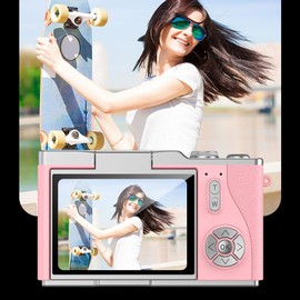 Digital Camera for Photography, 48MP 8X Digital Zoom Camera, with 2.4 Inch Flip Screen, Compact Travel Camera, for Beginner