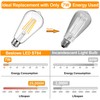 12Packs ST64 Large Vintage LED Edison Bulbs, 60W Equivalent 7W,