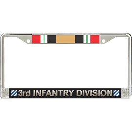 MilitaryBest 3rd Infantry Division Iraq Veteran Service Ribbon License Plate Frame