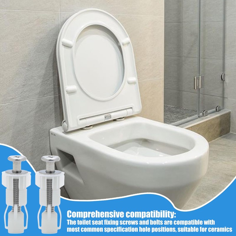 Toilet Seat Bolts | Downlock Nuts Bolts Set - Toilet