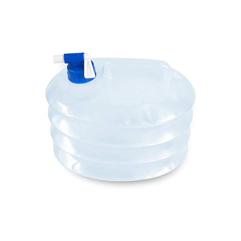 Normani Foldable Collapsible Bucket, Water Canister with Tap, transparent