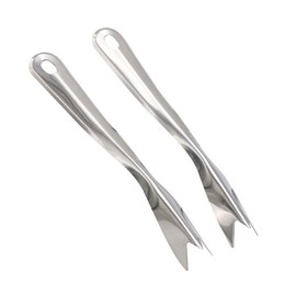 Pineapple Eye Remover Tool - Stainless Steel Pineapple Eye Remover V Shape -Pineapple Eye Peeler for Home, Store, Supermarket, 2 Pcs (Silver, One Size)