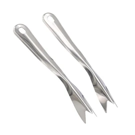 Pineapple Eye Remover Tool - Stainless Steel Pineapple Eye Remover V Shape -Pineapple Eye Peeler for Home, Store, Supermarket, 2 Pcs (Silver, One Size)