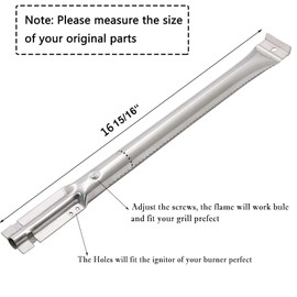 Hisencn Replacement Parts for Kitchen Aid 720-0733 720-0733A 720-0954, Grill Parts for Kitchenaid 4 Burner 740-0781 740-0780 720-0745 720-0745b Gas Grill Burner, Heat Plate and Igniter Electrode Kit