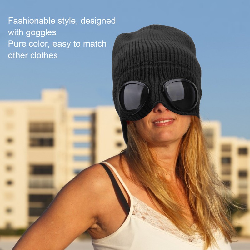Fashionable Hat Goggles Thermal Warm Autumn Winter Cold Protector Sports