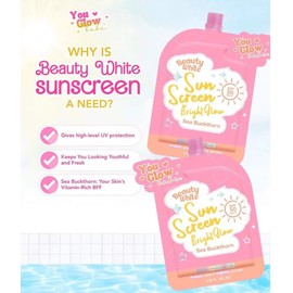 You Glow Babe Beauty White Sunscreen Bright Glow with Sea Buckthorn SPF 50 PA+++ (Twin Pack 25g)