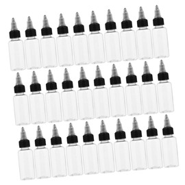 minkissy 30pcs Pointed Mouth Bottle Squeeze Bottles Liquid Squeeze Bottle Squirt Bottle for Hair Clear Squeeze Bottle Glue Bottle The Pet Multifunction to Rotate Empty Bottle