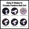 5D Flower Nail Art Stickers - 6 Sheets Embossed Floral