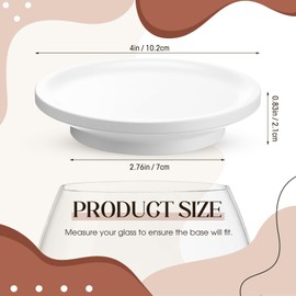 Honeydak 16 Pcs 4" Wine Glass Charcuterie Topper Wine Glass Topper Coasters Plate Round Bamboo Wine Glass Covers Charcuterie Holder Board Topper for Family Gatherings Wedding Restaurants Bars