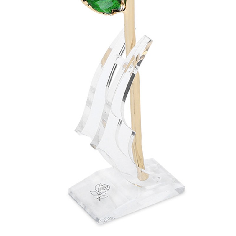 24K Gold Plating Rose Flower with Base Gift for Valentines