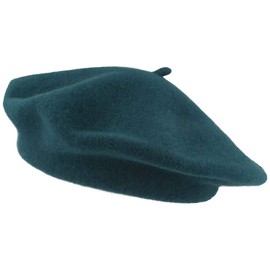 Breiter Women's Beret Hat Wool Hat – One Size – Barret Made of 100% Wool, petrol