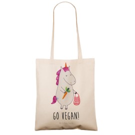 Mr. & Mrs. Panda Unicorn Vegan Tote Bag, Gift, Unicorn, Healthy Eating, Shopping Bag, Laptop Bag, Jute Bag, Vegetarian, Healthy Life, Pegasus, Unicorns, White, Hand Drawn