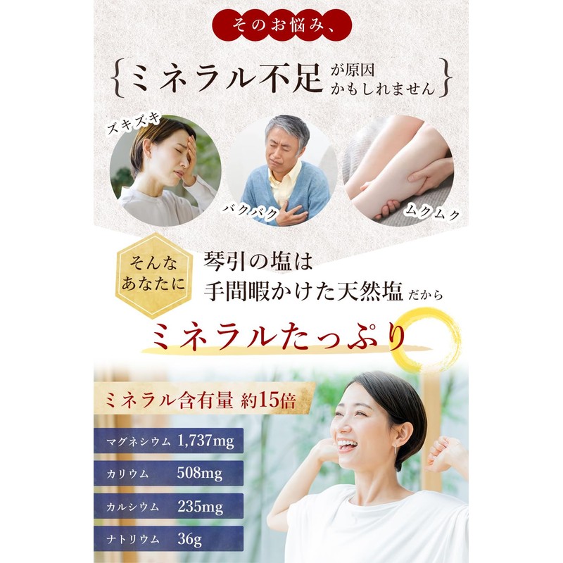 天然塩 琴引の塩 にがり二段仕込み 特別仕上げ 国産 無添加 平釜 100％ 海水塩 粗塩
