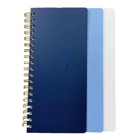 Carolina Pad College Ruled 3-in-1 Foil Cover Spiral Notebook, Keep It in Line (Stripe It; 7.25" x 10"; 125 Sheets, 250 Pages)