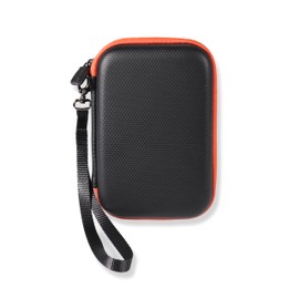 Alltravel Case for LaCie LAC9000298 Rugged Mini 1TB, 2TB, 5TB External Hard Drive Portable HDD (Rugged Black with Orange Zip)