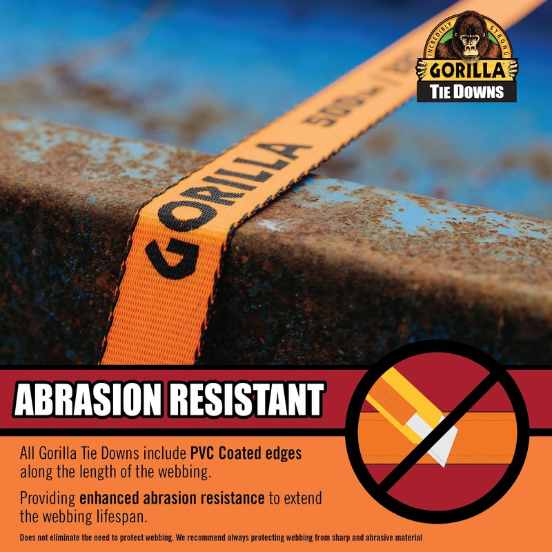 Gorilla Ratchet Tie Down Straps (2Pack) 1.5in x 14ft -