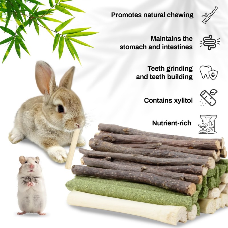 Sukh 300g Rabbit Toys - Natural Timothy Hay Sticks, Apple