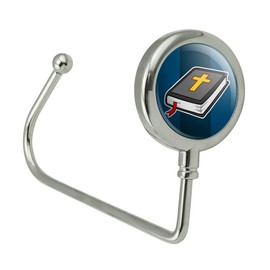 GRAPHICS & MORE Bible with Cross Christian Religious Purse Bag Hanger Holder Hook