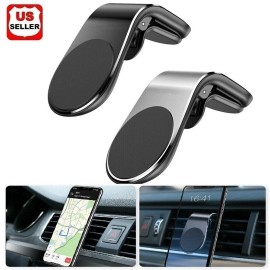TZA Car Magnet Magnetic Air Vent Stand Mount Holder Universal For Mobile Cell Phone - Silver