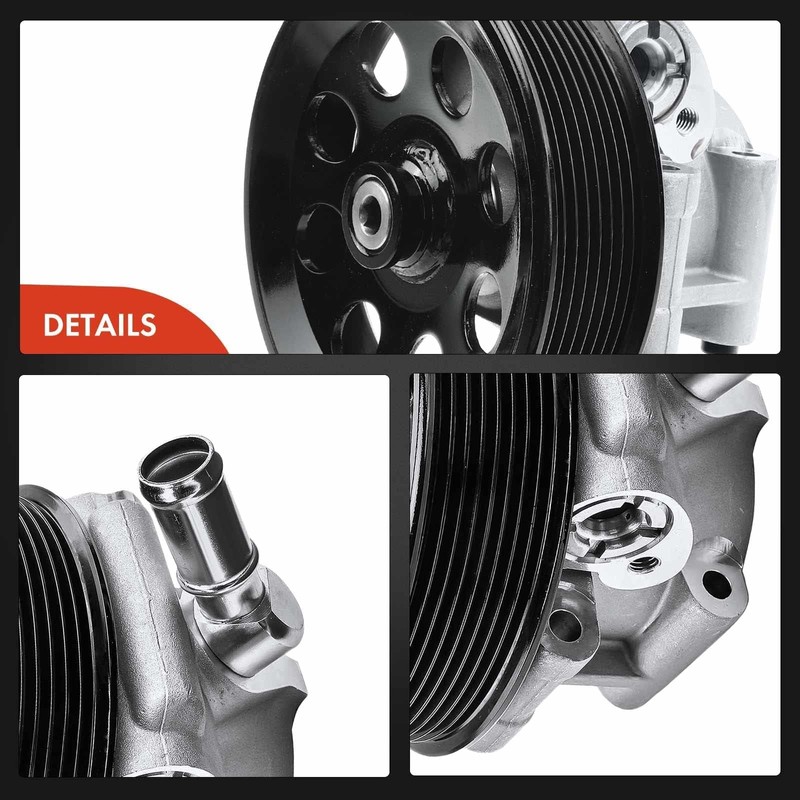 A-Premium Power Steering Pump with Pulley, Compatible with Ford F-250/350/450/550