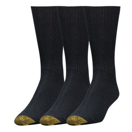 Gold Toe Men's Fluffies Extended Size 3-Pack Socks 523e - Black, XLarge