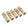 JUSTBAIXUE 5 Piece Brass Brake Line Union Fitting Straight Resuder