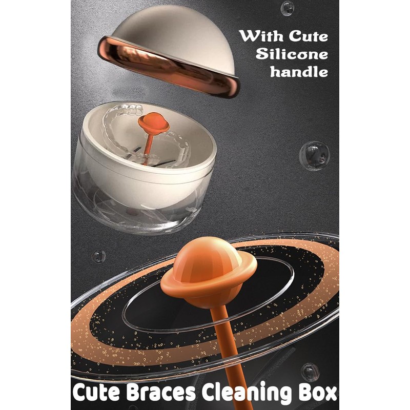 AARAINBOW Retainer Cleaner Case, Clear Denture Case, Large Denture Bath