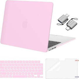MOSISO Compatible with MacBook Air 13 inch Case 2025 2024 2023 2022 M4 A3240 M3 A3113 M2 A2681, Plastic Hard Shell&Keyboard Cover&Screen Film&Type C for MacBook Air 13.6 inch Case:_Dusty Pink