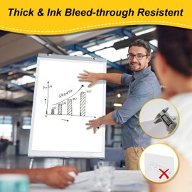 Nortix Sticky Easel Pads, Anchor Chart Paper, Chart Paper for Teachers, Upgraded Dual-Purpose for Flip Chart and Dry Erase Board, Srong Adhesive & Bleed-Resistant, 20 x 23 inch, 30 Sheets/Pad, 6 Pads