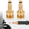 NQEUEPN 2pcs M22 Adapter High Pressure Washer Hose Adapter, Gold