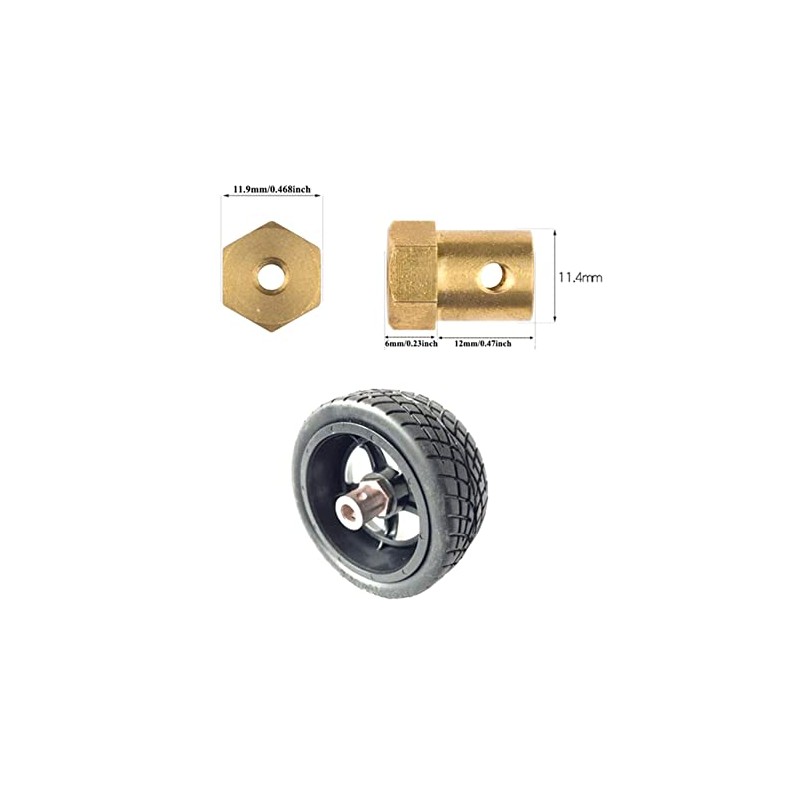 10Pcs 5mm Brass Hex Shaft Coupling Motor Flexible Coupler Joint