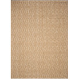 SAFAVIEH Courtyard Collection Area Rug - 9' x 12', Natural & Natural, Non-Shedding & Easy Care, Indoor/Outdoor & Washable-Ideal for Patio, Backyard, Mudroom (CY8522-03011)