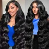 Gurdan Body Wave Lace Front Wigs Human Hair Pre Plucked 200 Density HD Lace Frontal Wig Human Hair With Baby Hair 13x6 Lace Front Wigs Human Hair Natural Color Glueless Wigs 22 Inch