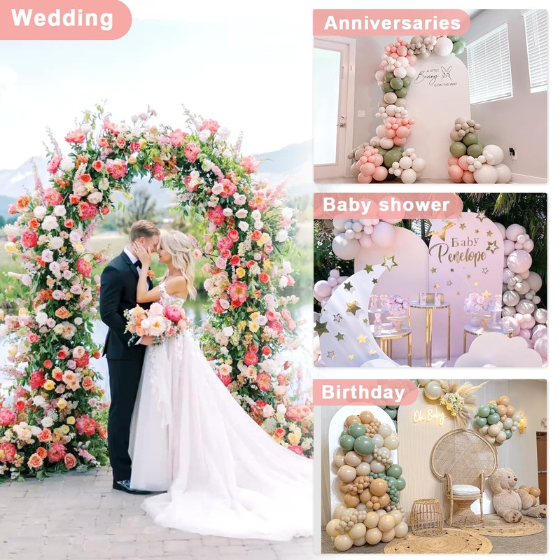 Queension 6.6FT Arch Stand, Metal Wedding & Birthday Arch Frame