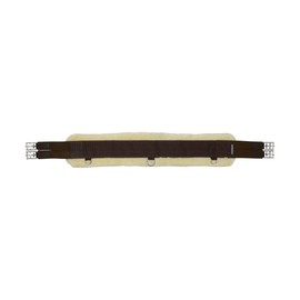 Y-H HY Detachable Faux Fur Elasticated Girths 48 inch Natural Brown