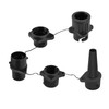 EKKONG Aufblasbarer Adapter, Pumpenadapter, Ventiladapter mit 4 Stück Luftdüse, Luftventil