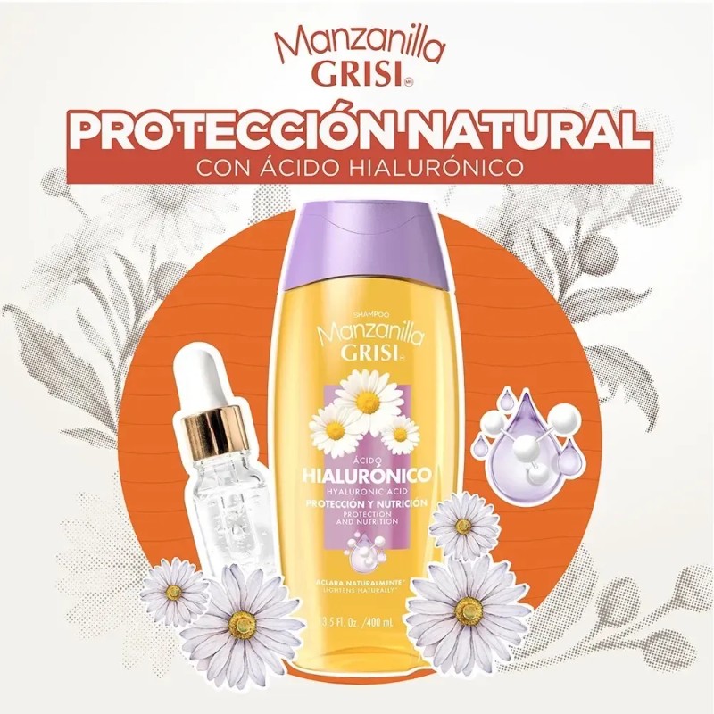Shampoo Ácido Hialurónico Manzanilla Grisi 400ml